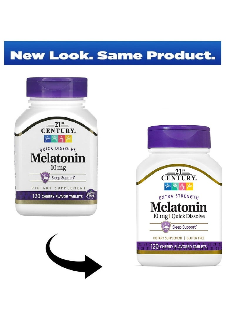 القرن الحادي والعشرون مكمل غذائي ميلاتونين - نكهة الكرز- 120 قرصاً - Image 1